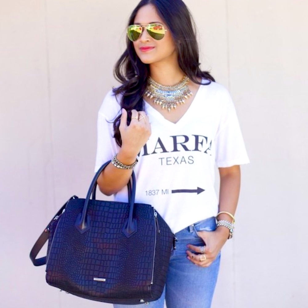 Rebecca minkoff large mock croc perry satchel